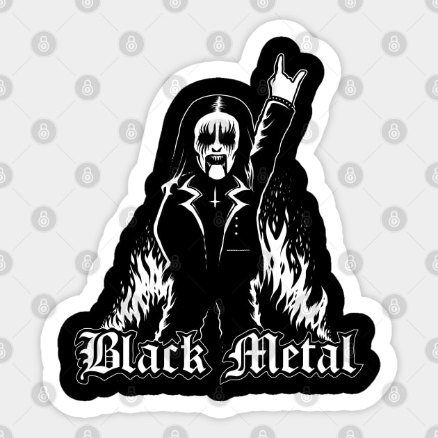 Black Metal Sticker by wildsidecomix